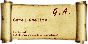 Gerey Amelita névjegykártya